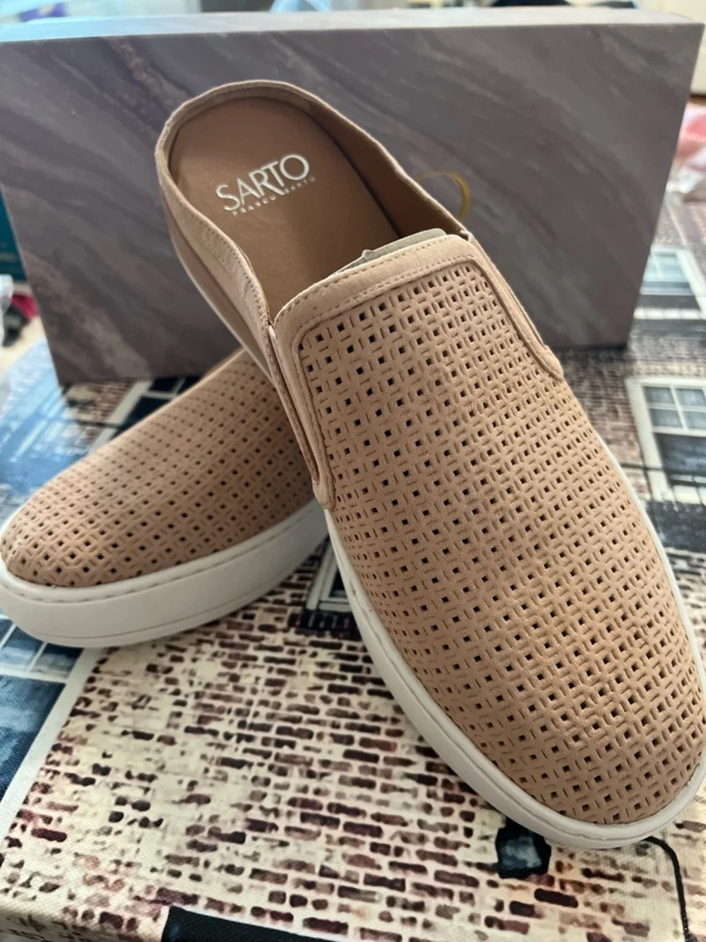 Franco Sarto Women's Slip-On Sneakers in Blush - Picture 1 of 5